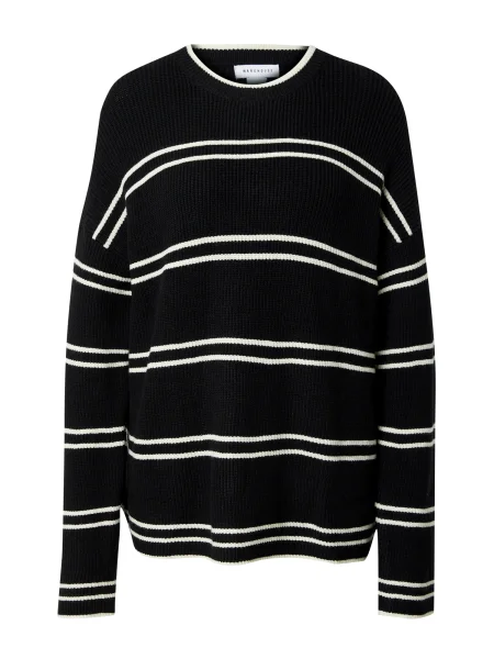 Warehouse Pulover negru alb