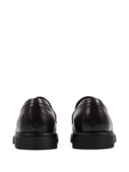 Bőr loafer Karl Lagerfeld autogrammal barna