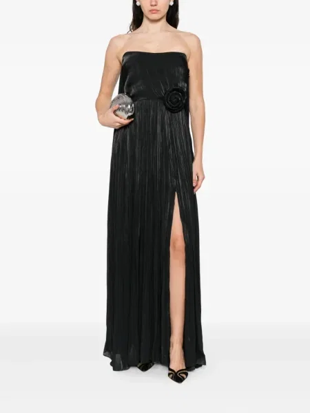 Rochie maxi Nissa plisată de costum negru