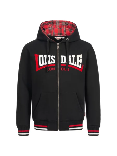 Суичър с качулка Lonsdale черно
