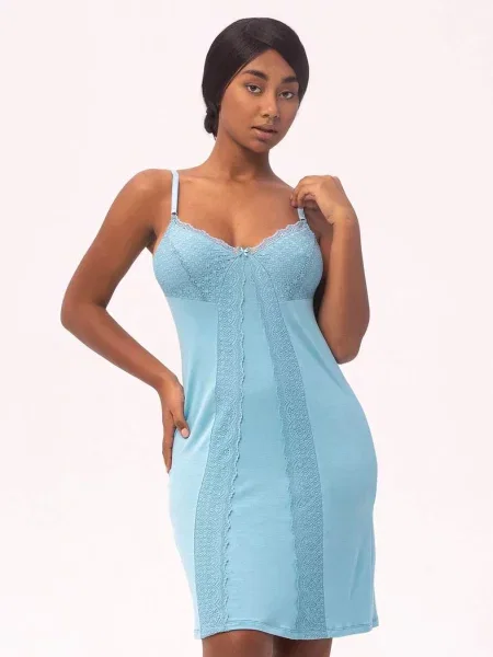 Короткая ночнушка блакитна