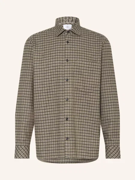 Bogner Košile Hardy Comfort Fit šedá / světle zelená černá