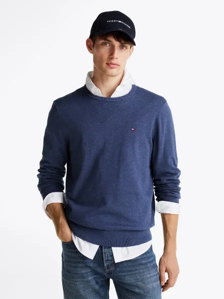 TOMMY HILFIGER Pulover Essential bleumarin