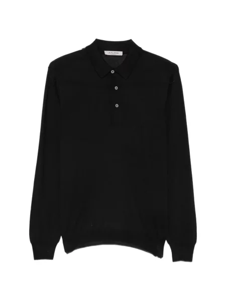 Gulerat tricou polo Fileria negru