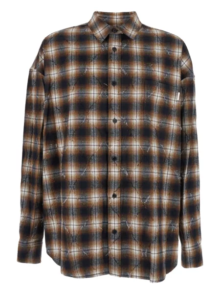 Kostkovaná košile Juun.j hnědá