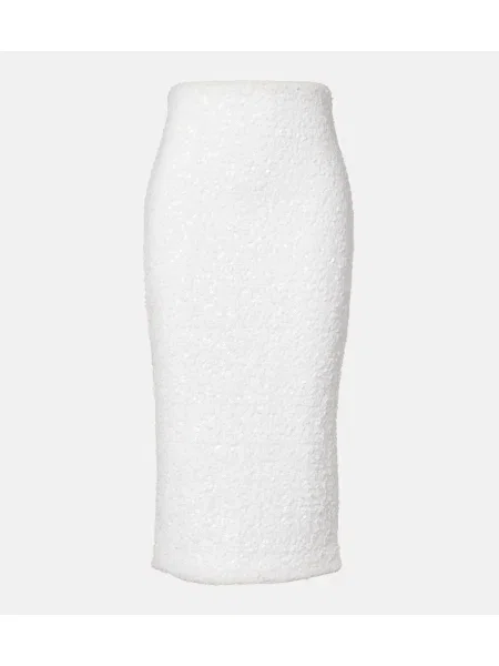 Fustă tip creion Rotate alb