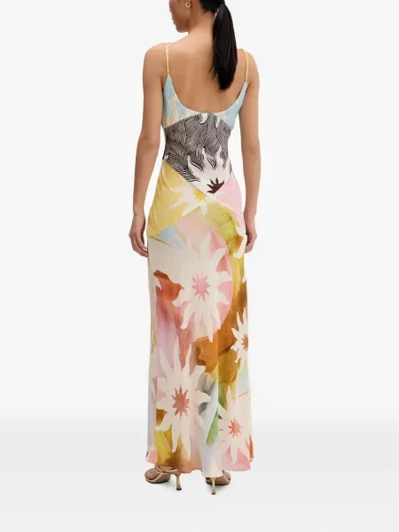 Rochie midi Never Fully Dressed cu imprimeu abstract