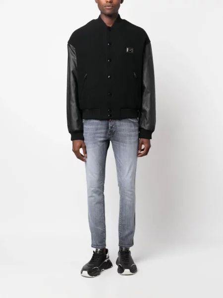 Jeansy Dsquared2 z niską talią o krotszym kroju czarne