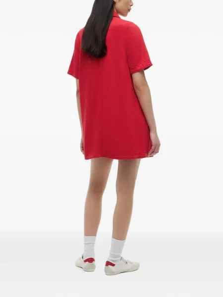 Scurt rochie tip cămașă Tommy Hilfiger roșu
