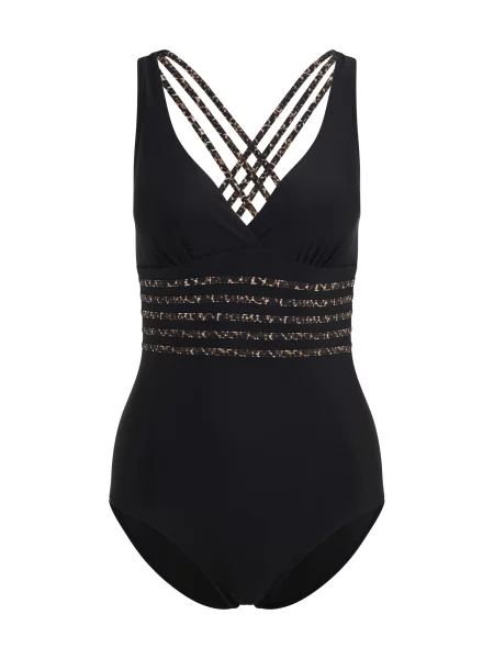 LASCANA Enodelne kopalke bež / rjava črna