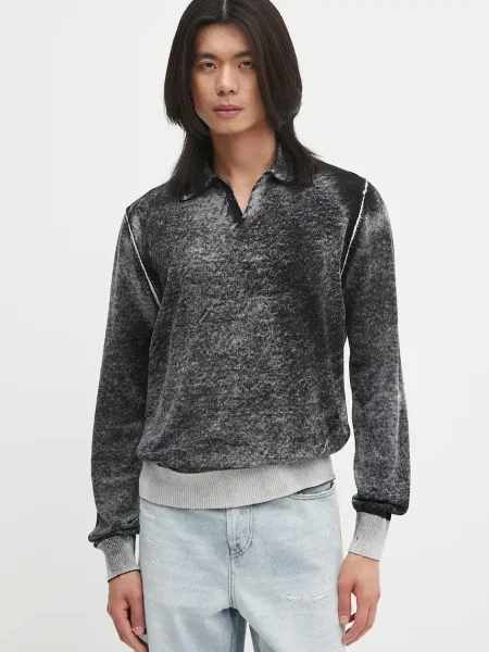 Bombažen pulover Diesel K-LORENZO črna