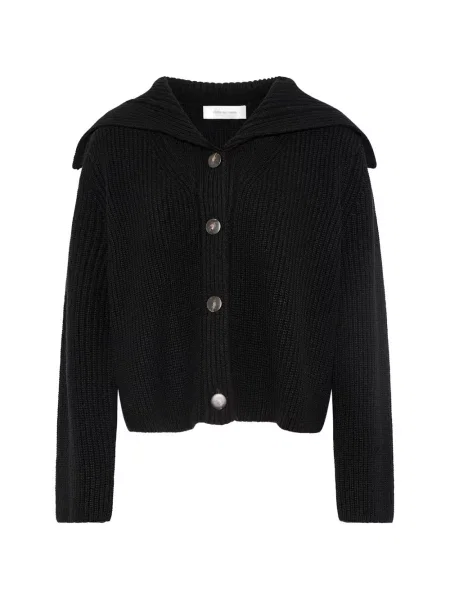 Gulerat cardigan Yves Salomon tricotate negru