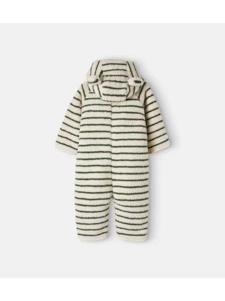 Konges Sløjd overal detský flísový JODY TEDDY ONESIE GRS béžová