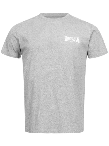 LONSDALE Tricou Elmdon gri amestecat alb