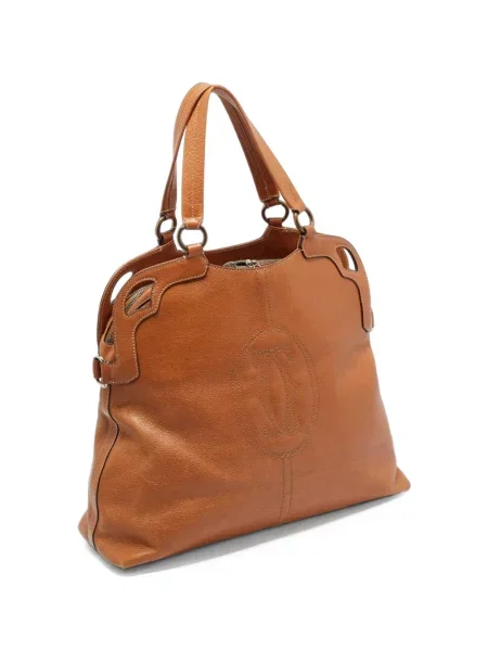 Shopper táska Cartier autogrammal barna