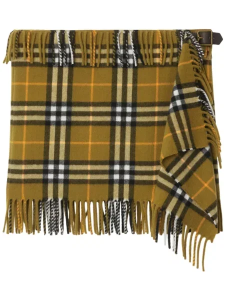 Fustă Burberry cu cataramă verde