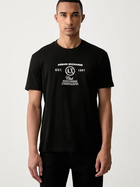 Armani Exchange tricou pentru bărbați din negru