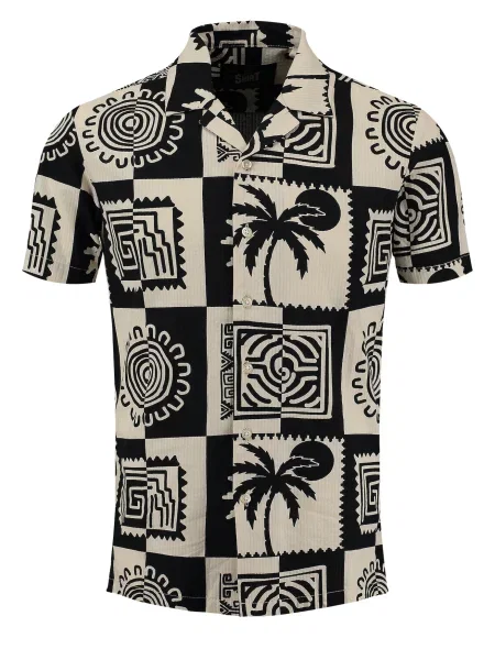 Key Largo Cămașă bej negru