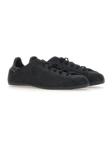 Balerinki Adidas skórzane czarne