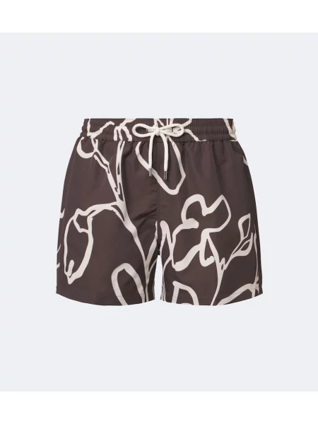 Slip de baie Frescobol Carioca cu imagine maro
