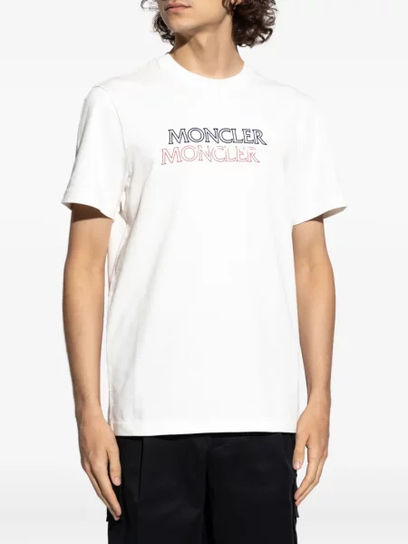 Tricou Moncler cu imagine alb