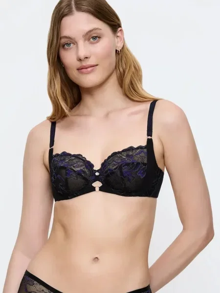 Triumph balconette podprsenka s lyocellem Wild Gardenia Florale černá