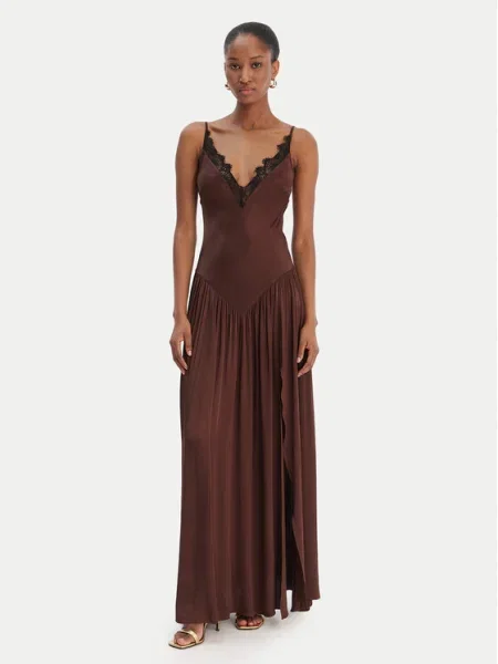 Bardot Rochie de seară Aderia maro