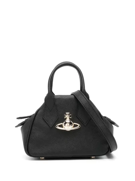 Geanta de piele Vivienne Westwood din piele negru