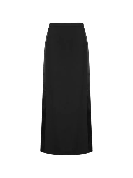Fusta maxi The Andamane din satin negru