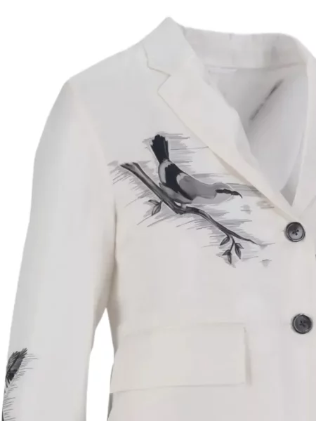 Geacă Thom Browne cu imagine alb