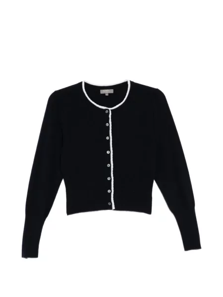 Garnitură de dantelă cardigan N.peal cu decolteu rotund din dantelă albastru