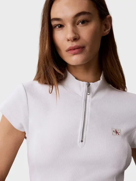 Дитяче поло Calvin Klein Jeans біле