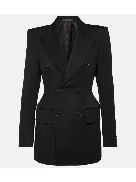 Sacou Balenciaga de lână negru