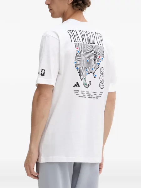 Ριγέ τρέξιμο μπουφάν Adidas με αυτόγραφο καφέ