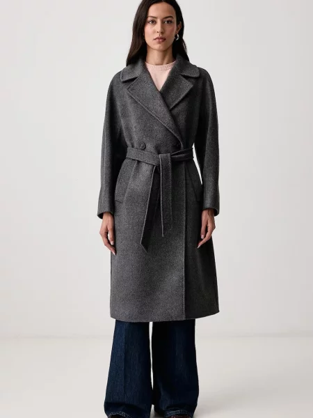 Weekend Max Mara palton pentru femei din lână WKDRESINA gri