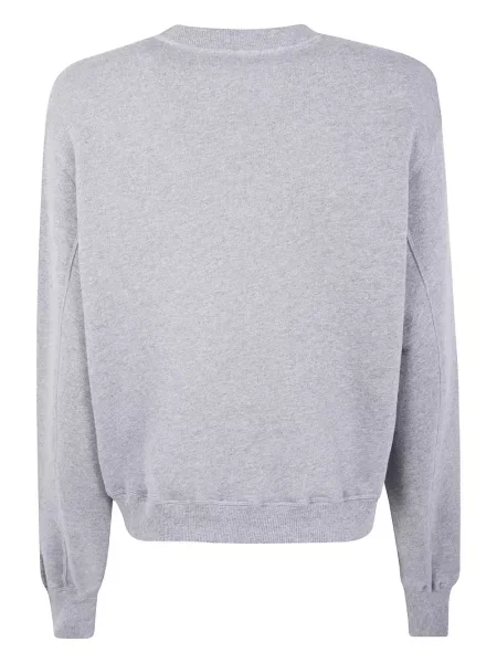 Hanorac crewneck By Malene Birger cu broderie gri