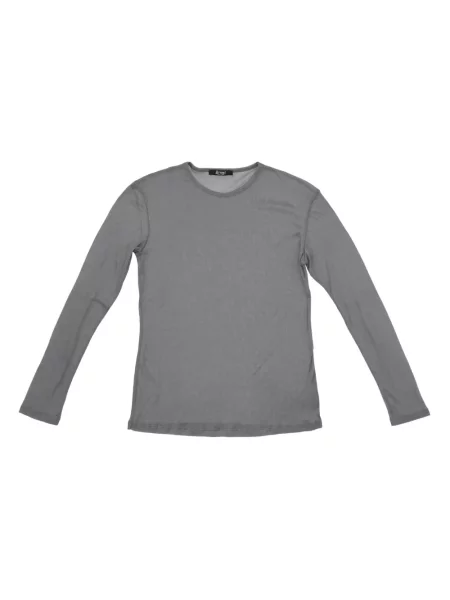 Tricou La Rose cu decolteu rotund lung gri