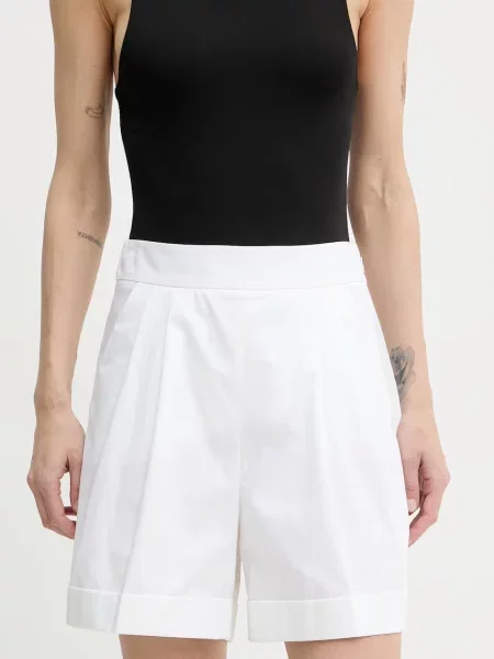 Luisa Spagnoli pantaloni scurți eleganți pentru femei din Avola alb