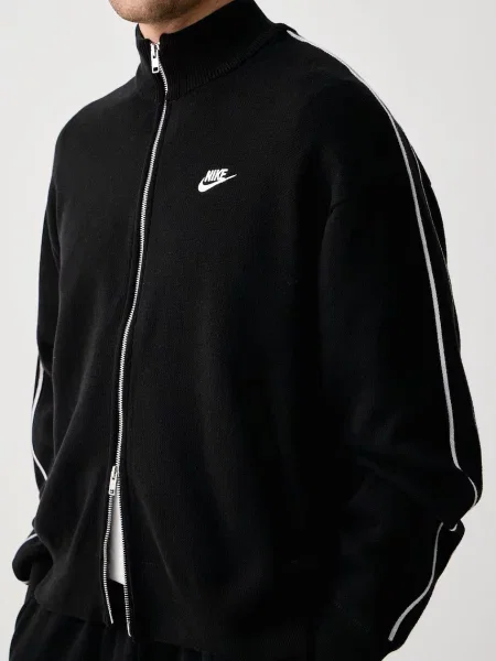 Nike Sportswear férfi kardigán pamuttal Club fekete