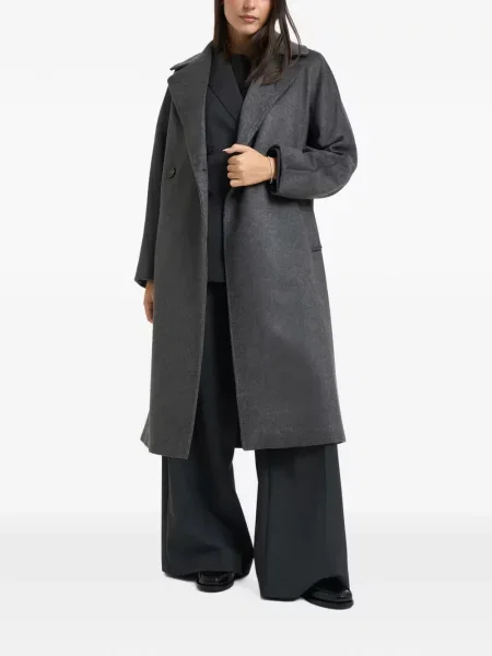 Двуредно палто Weekend Max Mara сиво
