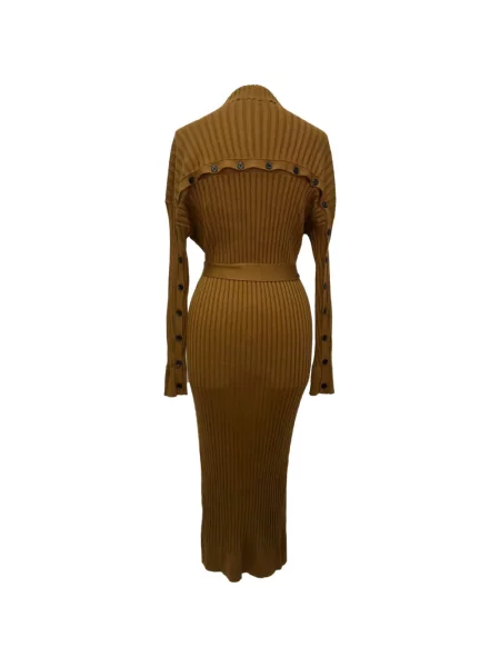 Cu centură rochie Proenza Schouler tricotate maro