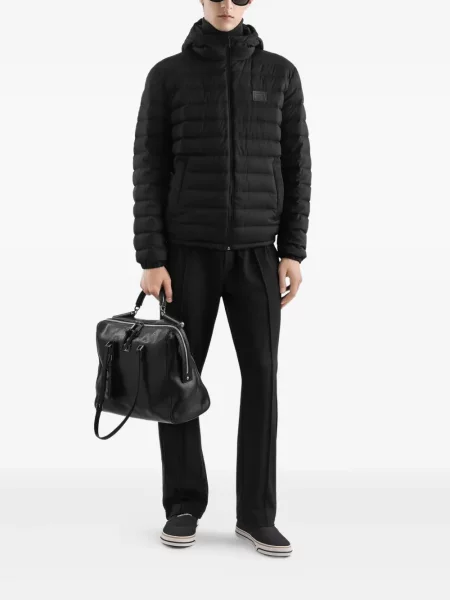 Geacă Dolce & Gabbana cu glugă negru