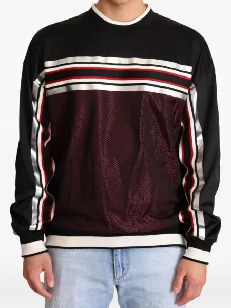 Hanorac Dolce & Gabbana cu dungi plasă negru