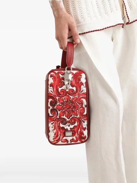 Платно чанта Dolce & Gabbana с принт червено