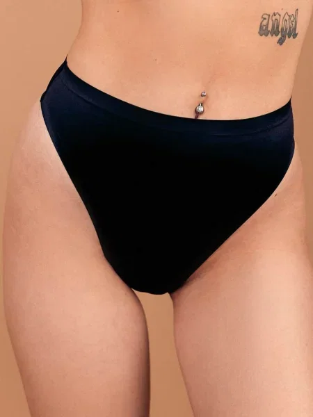 Женские однотонные трусики чорні