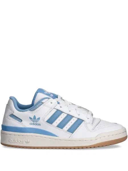 Pantaloni Adidas cu dungi din piele de căprioară alb