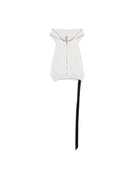 Bluza z kapturem Rick Owens z kapturem biała