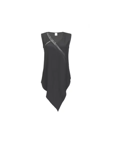 Top Pinko z krepy czarny