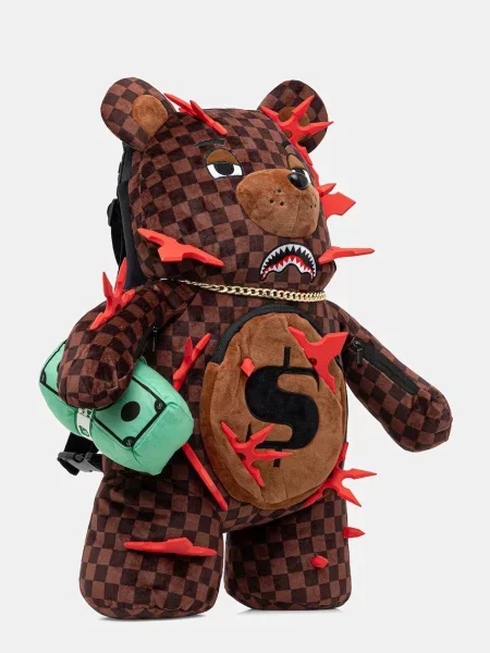 Рюкзак Sprayground малий візерунок коричневий