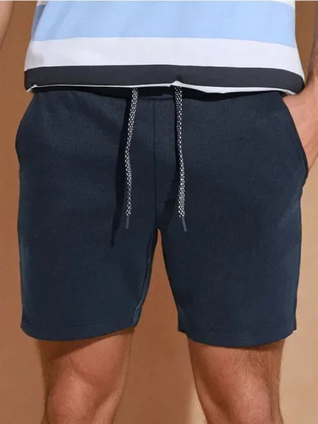 Sinsay Šortky slim fit námořnická modrá